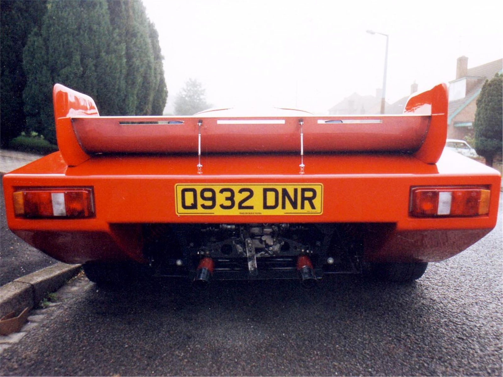 Rear view of a red early Ultima