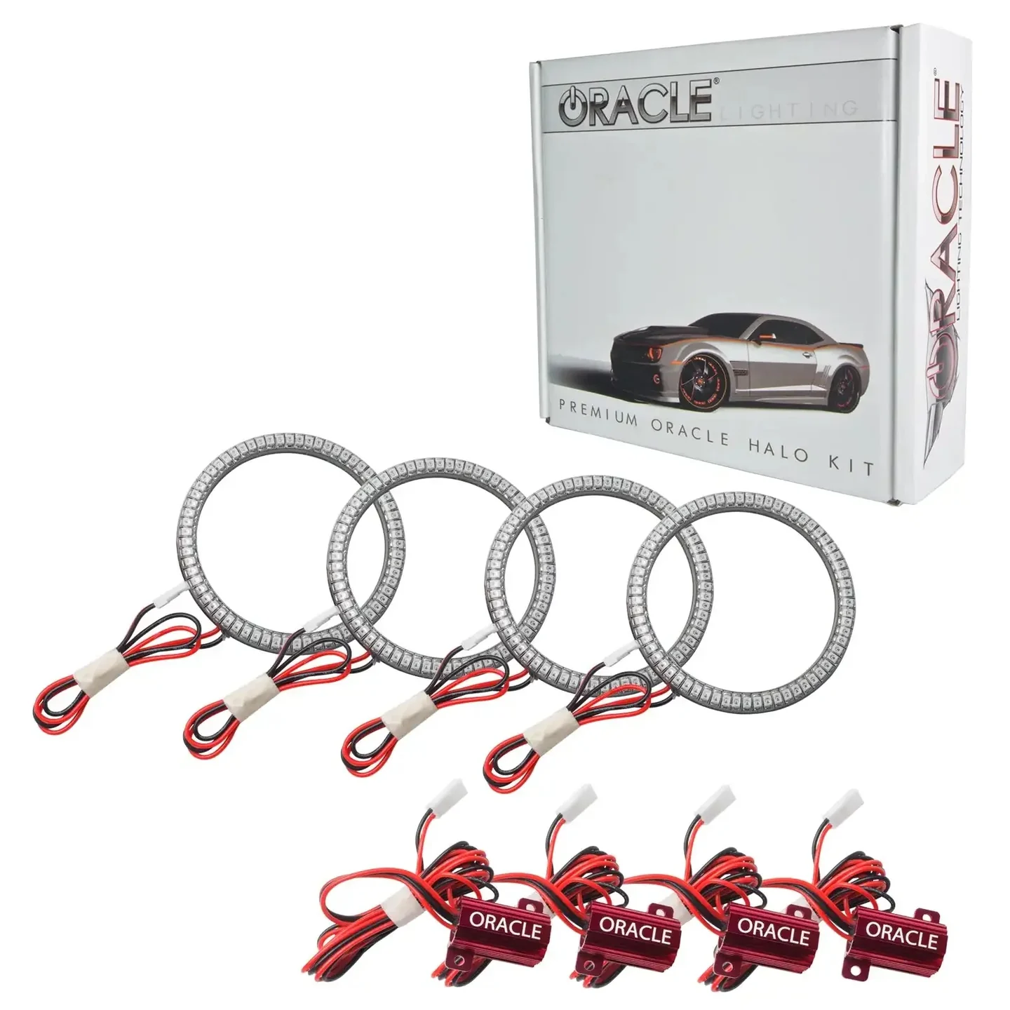 Boxed four-ring Ultima GTR tail-light halo kit with its control modules.