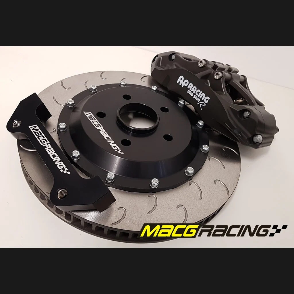 AP Racing caliper and grooved disc shown together