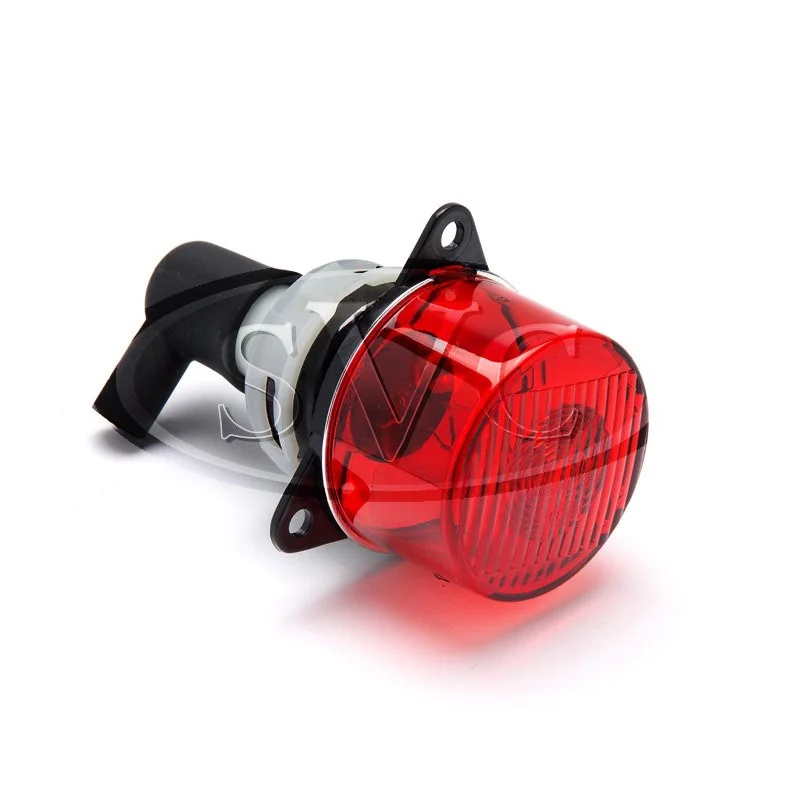 Red 55 mm inner fog lamp with its black rear housing.